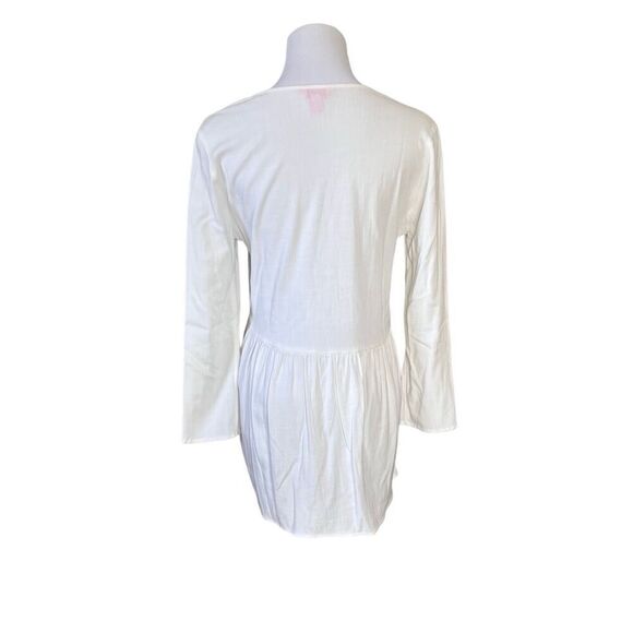 Lilly Pulitzer 30393 Lyndsea Tunic Blouse Resort White sz XS Stretch Flowy - Picture 4 of 12